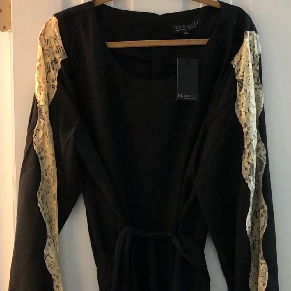Black Easy Crepe Dress
